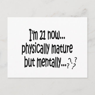 Cartão Postal Camiseta aniversário de 21 anos