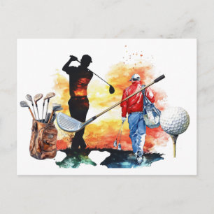 Cartão Postal Camiseta Básica Masculina Hora da Saída dos Golfis