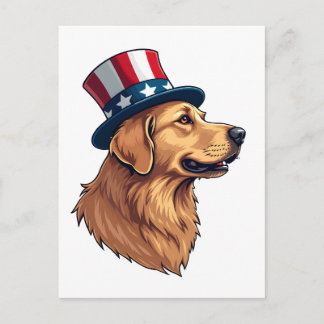 Cartão Postal Camiseta com Crista Diagonal do Golden Retriever P