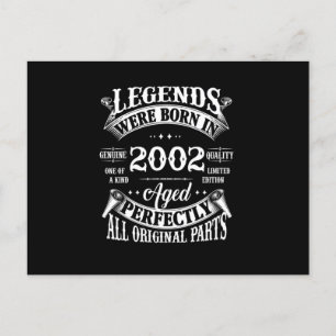 Cartão Postal Camiseta de Aniversário Lendas Vintage Nascidas Em