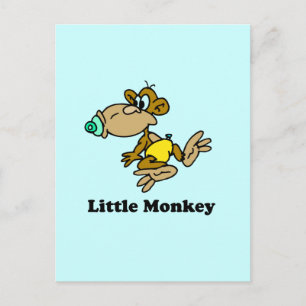 Cartão Postal Camiseta de bebê macaquinho