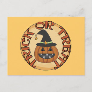 Cartão Postal Camiseta e presentes da doçura ou travessura