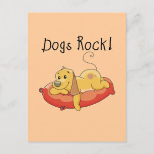 Cartão Postal Camiseta e presentes da rocha dos cães