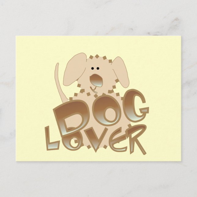 Cartão Postal Camiseta e presentes do amante do cão de Brown (Frente)