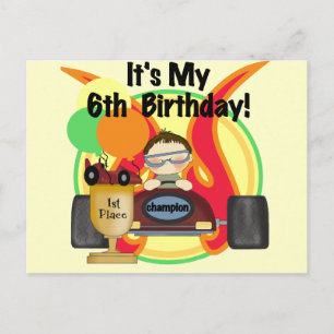 Cartão Postal Camiseta e presentes do aniversário do carro de