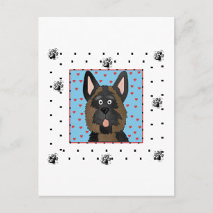 Cartão Postal Camiseta e presentes do cão de german shepherd