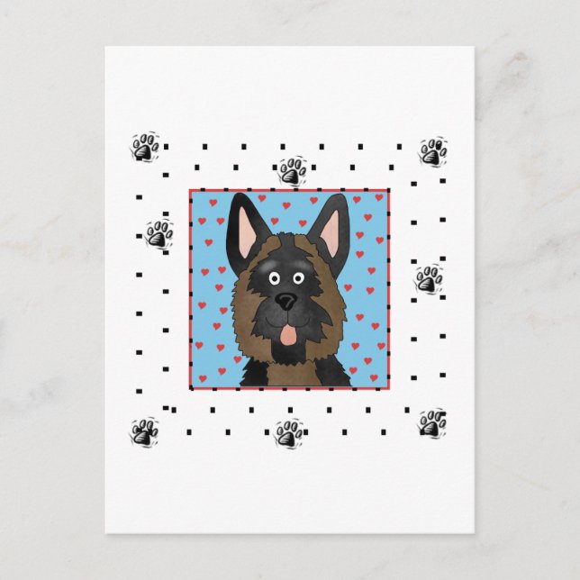 Cartão Postal Camiseta e presentes do cão de german shepherd (Frente)
