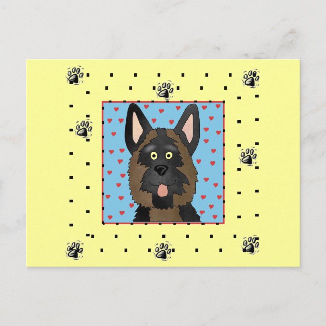 Cartão Postal Camiseta e presentes do cão de german shepherd (Frente)