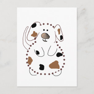 Cartão Postal Camiseta e presentes do cão dos desenhos animados