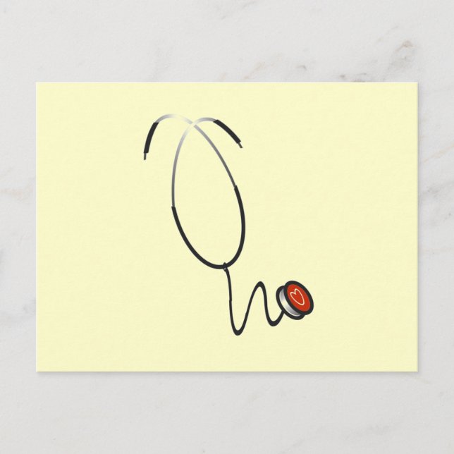 Cartão Postal Camiseta e presentes do estetoscópio (Frente)