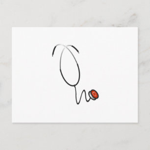 Cartão Postal Camiseta e presentes do estetoscópio