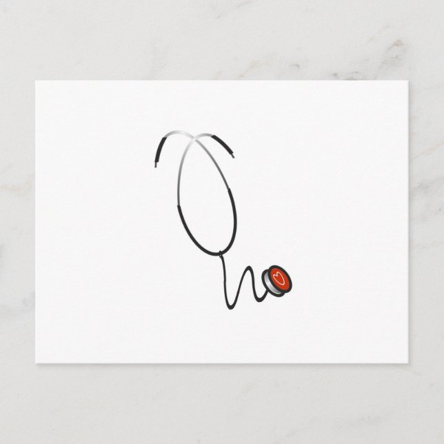 Cartão Postal Camiseta e presentes do estetoscópio (Frente)