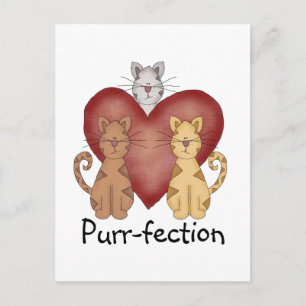 Cartão Postal Camiseta e presentes do purr-fection dos gatos