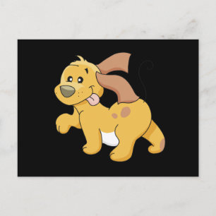 Cartão Postal Camiseta e presentes felizes do cão de Brown