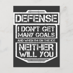 Cartão Postal Camiseta engraçada de hóquei no gelo para crianças
