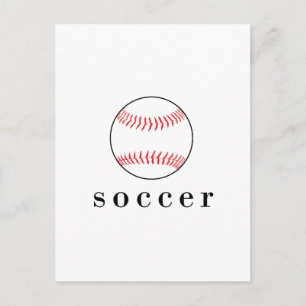 Cartão Postal Camiseta engraçada e hilária de futebol beisebol E