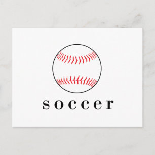 Cartão Postal Camiseta engraçada e hilária de futebol beisebol e