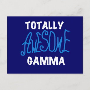 Cartão Postal Camisetas Azuis Gama Totalmente Incríveis e presen