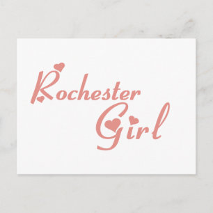 Cartão Postal Camisetas da Rochester Colinas Girl