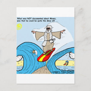 Cartão Postal Camisetas de desenhos engraçados de Moses Surfs Pr