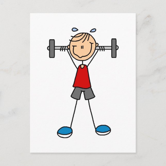 Cartão Postal Camisetas de elevação de peso e presentes (Frente)