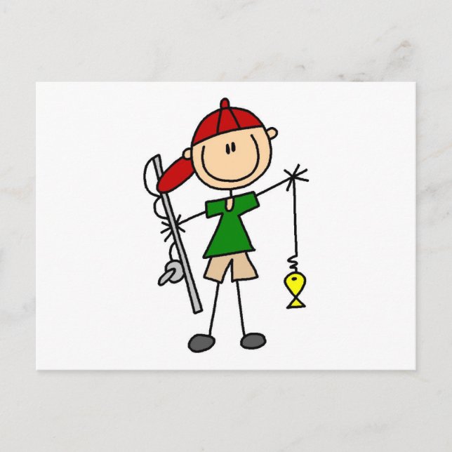 Cartão Postal Camisetas de pesca e presentes (Frente)