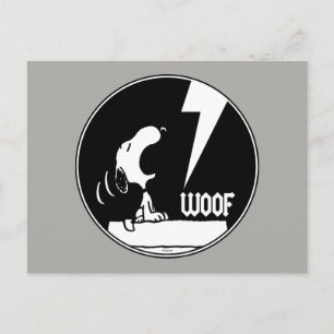 Cartão Postal Camisetas de Rock   Snoopy Uivando