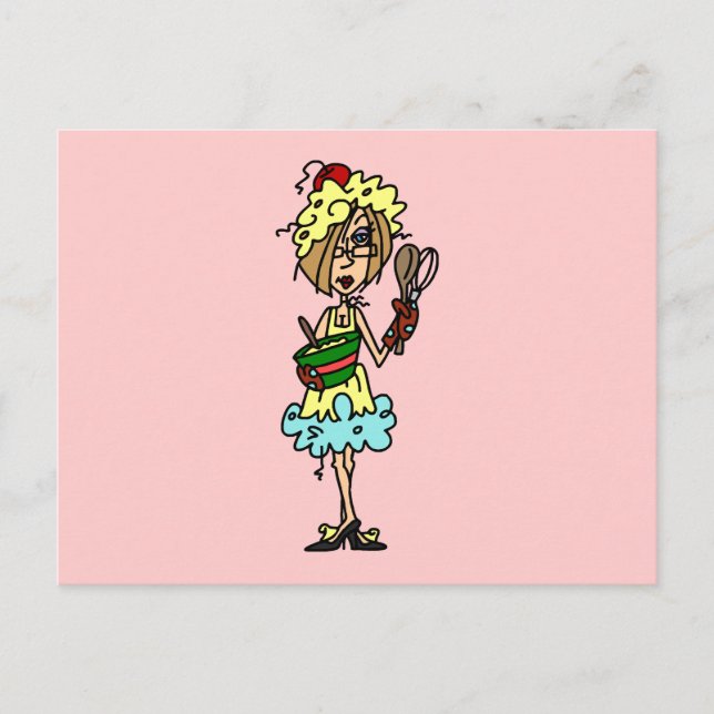 Cartão Postal Camisetas e Presentes da Cozinheira Desorganizada (Frente)