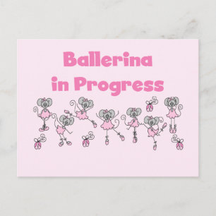 Cartão Postal Camisetas e Presentes de Bailarina em Treinamento