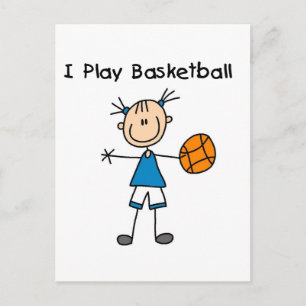 Cartão Postal Camisetas e Presentes de Basquete para Meninas