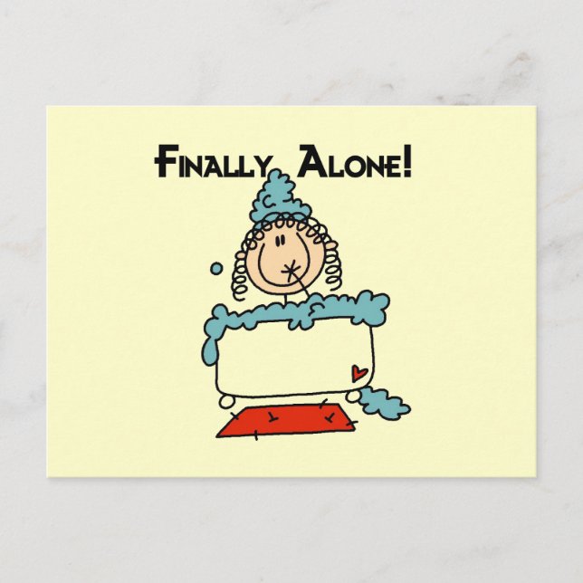 Cartão Postal Camisetas e presentes de bath de bolhas (Frente)