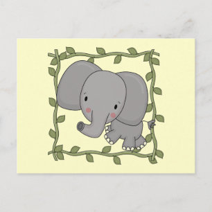 Cartão Postal Camisetas e presentes de bebê elefante