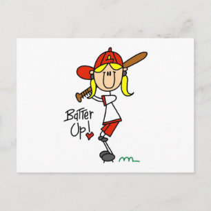 Cartão Postal Camisetas e Presentes de Beisebol Batter Up