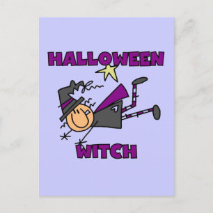 Cartão Postal Camisetas e presentes de bruxas do Halloween