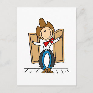 Cartão Postal Camisetas e Presentes de Cowboy no Saloon