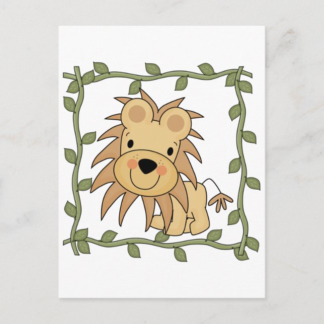 Cartão Postal Camisetas e presentes de Leão de Bebê (Frente)