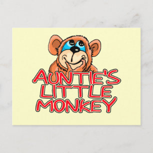 Cartão Postal Camisetas e presentes de macaquinho da tia