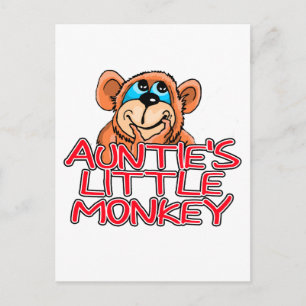 Cartão Postal Camisetas e presentes de macaquinho da tia