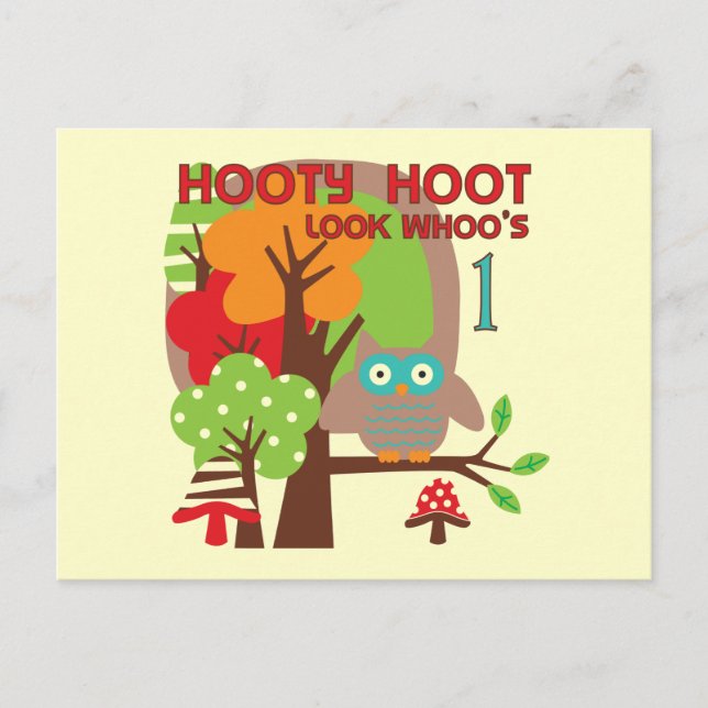 Cartão Postal Camisetas e presentes de primeiro aniversário de c (Frente)