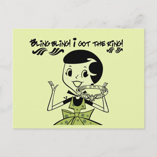 Cartão Postal Camisetas e presentes do anel de lingote retrô (Frente)