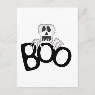 Cartão Postal Camisetas e Presentes do Esqueleto Boo