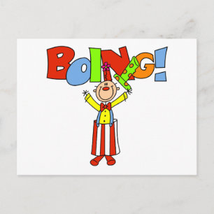 Cartão Postal Camisetas e Presentes do Palhaço Boing