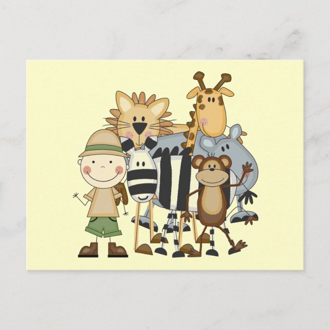 Cartão Postal Camisetas e presentes do Safari Boy (Frente)