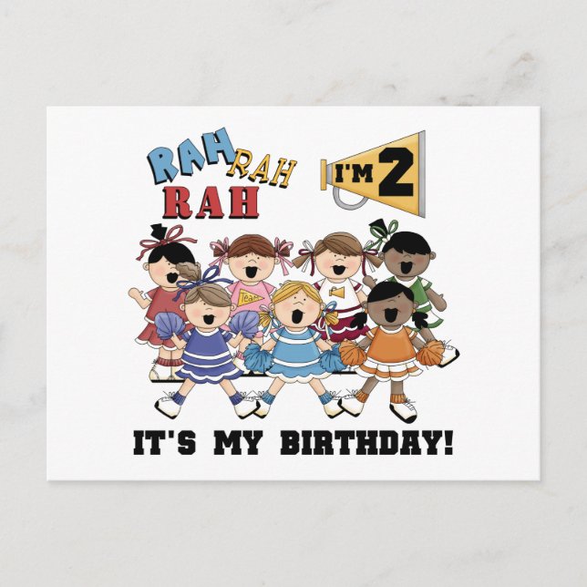 Cartão Postal Camisetas e presentes do segundo aniversário do ch (Frente)