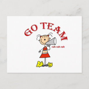 Cartão Postal Camisetas e Presentes Go Team Rah Rah Rah