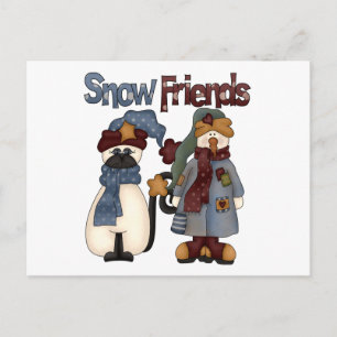 Cartão Postal Camisetas e presentes para amigos da neve