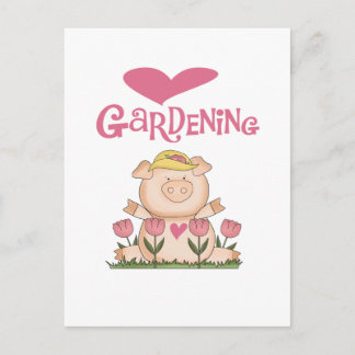 Cartão Postal Camisetas e presentes para jardinagem de amor de p