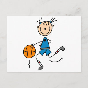 Cartão Postal Camisetas e Presentes para Jogadoras de Basquete F
