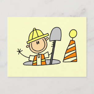 Cartão Postal Camisetas e Presentes para Operário de Construção