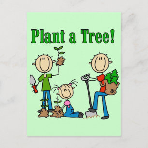 Cartão Postal Camisetas e Presentes Plante uma Árvore